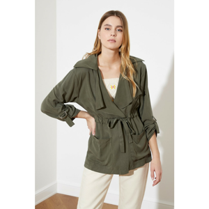 Trendyol Soft Textured Pocket Jacket WITH Haki Binding Detail