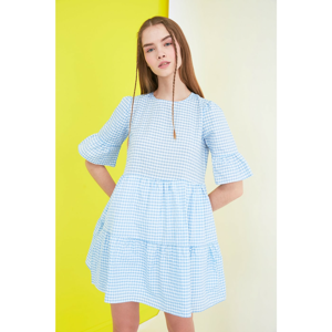 Trendyol Blue Square Flywheel Dress