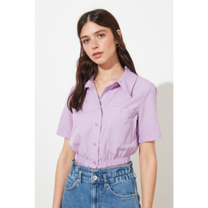 Trendyol Lila Crop Shirt