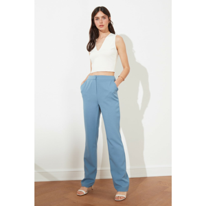 Trendyol Blue Light Narrow Cut High Waist Pants