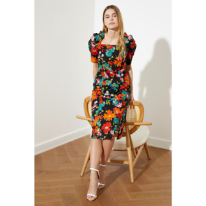 Trendyol Multicolored Sleeve Detailed Sniped Dress