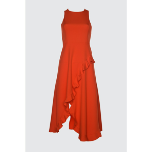 Trendyol Red Flywheel Detailed Dress