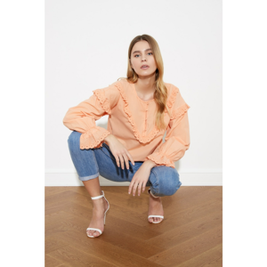 Trendyol Salmon Frilled Blouse