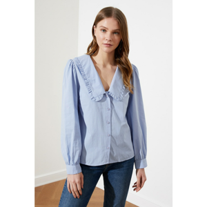 Trendyol Blue Collar Detailed Shirt