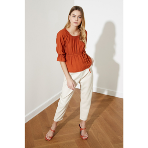 Trendyol Cinnamon Belt Blouse