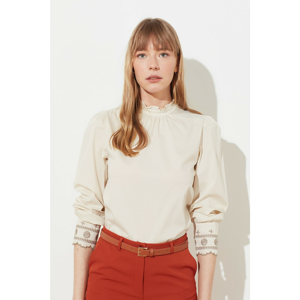 Trendyol Stone Upright Collar Blouse