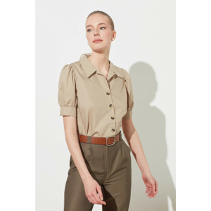 Trendyol Beige Balloon Sleeve Shirt