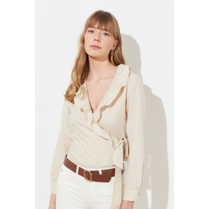 Trendyol Beige Binding Detailed Blouse