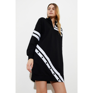 Trendyol Black Print Sweat Knitted Dress