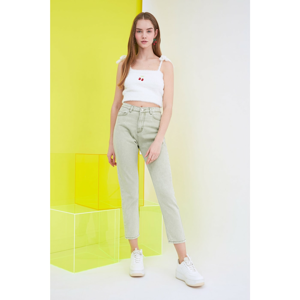 Trendyol Khaki High Waist Mom Jeans