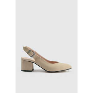 Trendyol Beige Suede Women's Classic Heels