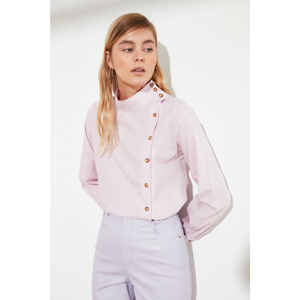 Trendyol Lila Upright Collar Shirt