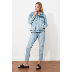 Trendyol Light Blue Basic Denim Jacket