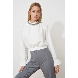 Trendyol Ekru Upright Collar Blouse