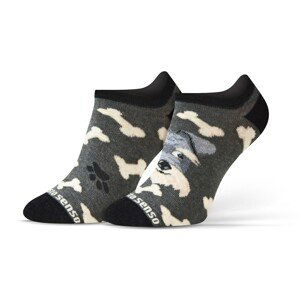 Sesto Senso Unisex's Finest Cotton Low Cut Socks Dogs