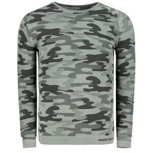 Pánske oblečenie  Sesto Senso  Sesto_Senso_Man_Camouflage_Long_Sleeve_Functional_Shirt_Grey