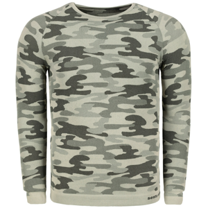 Sesto Senso Man Camouflage Long Sleeve Functional Shirt