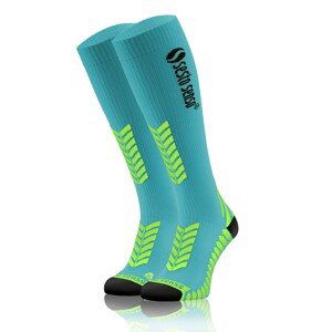 Sesto Senso Unisex's Running High Knee Socks Turquoise