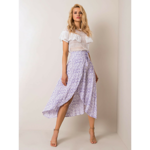 RUE PARIS Purple floral skirt
