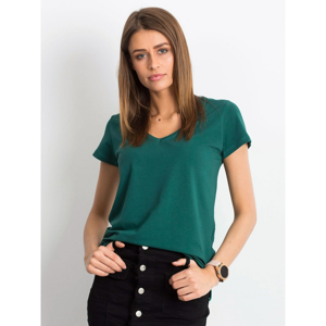 Dark green V-neck T-shirt