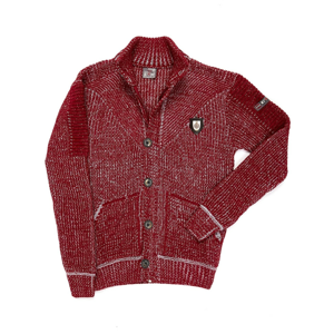 Burgundy sweater for a boy with pockets