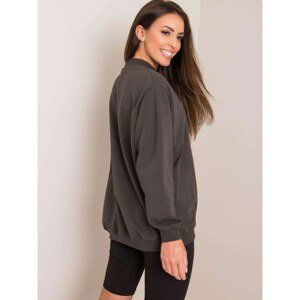 Basic cotton sweatshirt in graphite color