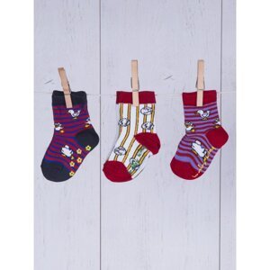 3-pack of striped socks for babies