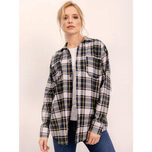 Navy blue BSL checked shirt