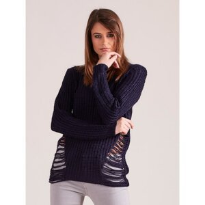 Cut out navy blue sweater