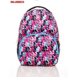 School backpack with colorful triangles