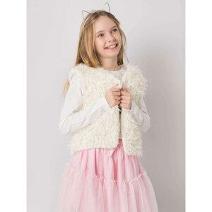 A cream fur vest for a girl