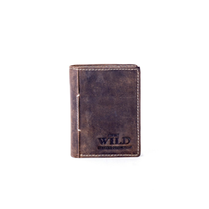 Natural leather brown wallet for a man