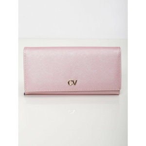 Women´s rectangular pink eco-leather wallet