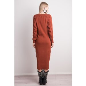 Brick red knitted BSL dress