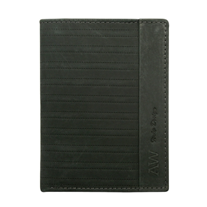 Leather men´s wallet with an embossed black pattern