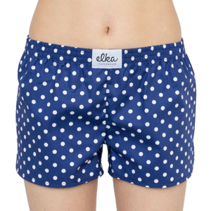Women&#39;s shorts ELKA deep blue with polka dots (D0041)