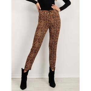 BSL brown pants with leopard print