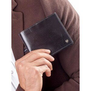 Elegant little black leather wallet