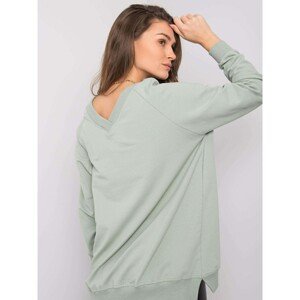 RUE PARIS pistachio cotton sweatshirt