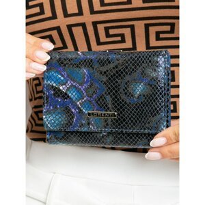 Blue women´s wallet with patterns