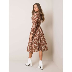 SUBLEVEL Brown dress with patterns
