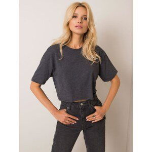 RUE PARIS Graphite short t-shirt