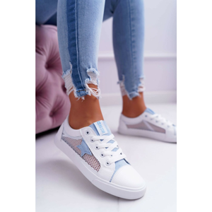 Women's Sneakers With Mesh Big Star DD274689 White-Blue