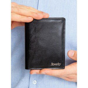 Men's leather wallet in black