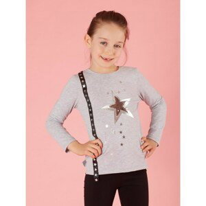 Light gray children's blouse with application