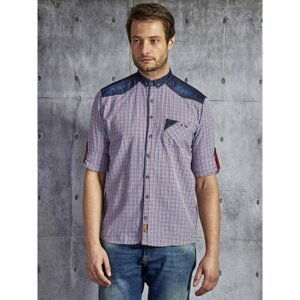 Multicolored men´s cotton shirt PLUS SIZE