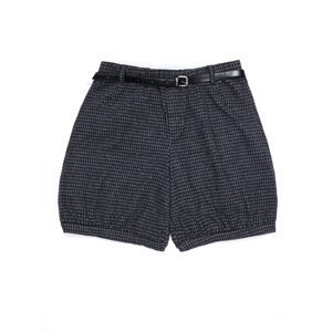 Cotton girls´ black shorts with a belt