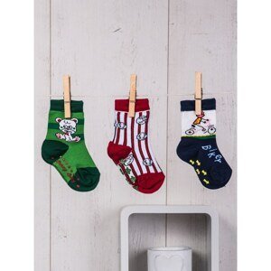 3-pack multicolored baby socks set