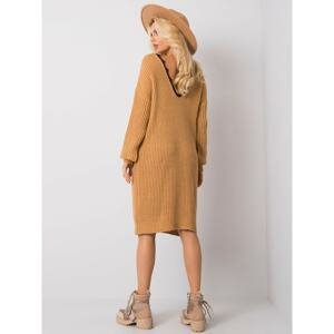OH BELLA Camel knitted dress