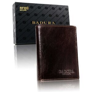 BADURA Dark brown men´s leather wallet